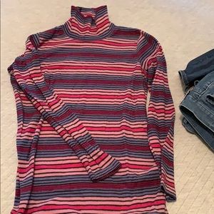 Striped turtleneck